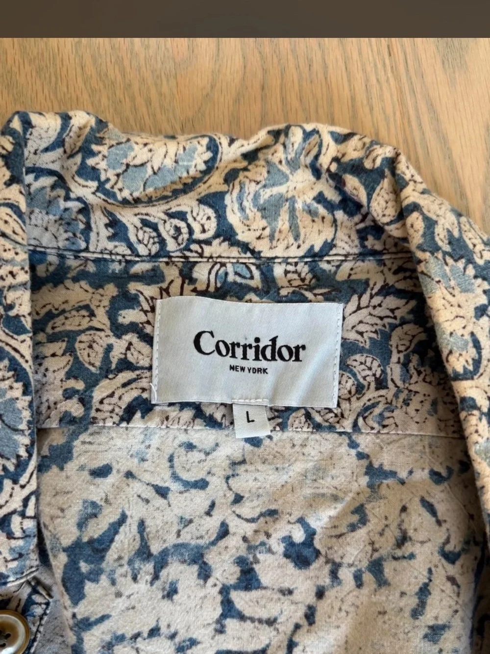 CORRIDOR MILITARY JACKET IN INDIGO HANDBLOCK